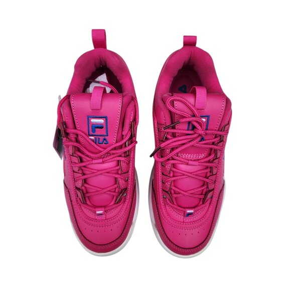 FILA Women's Disruptor II Premium Hot Pink White Sneakers 5XM00817-956 Size 7.5 - Picture 4 of 11